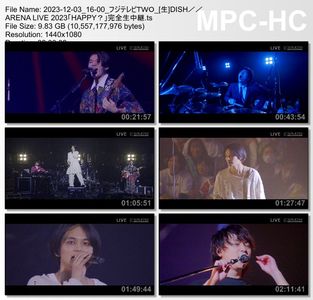 [TV-Variety] DISH// ARENA LIVE 2023「HAPPY?」完全生中継 (FujiTV TWO 2023.12.03)