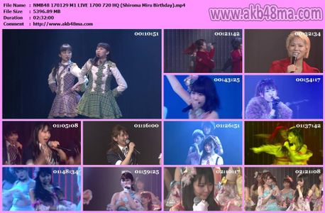 [MUSIC VIDEO]170129 NMB48 チームM「アイドルの夜明け」公演 白間美瑠 生誕祭
