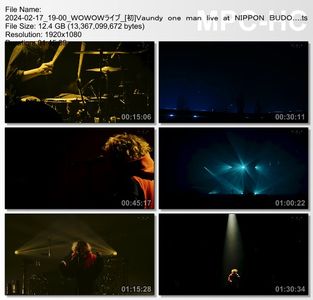 [TV-Variety] Vaundy one man live at NIPPON BUDOKAN "深呼吸" (WOWOW Live 2024.02.17)