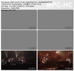 [TV-Variety] スキマスイッチ - SUKIMASWITCH TOUR 2018 "ALGOrhythm" ＠中野サンプラザホール (WOWOW Plus 2023.12.25)