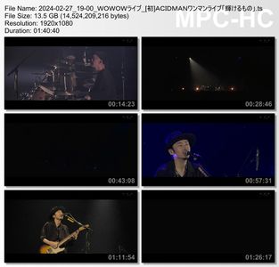 [TV-Variety] ACIDMANワンマンライブ「輝けるもの」(WOWOW Live 2024.02.27)