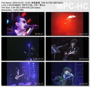 [TV-Variety] THE ALFEE LIVE (Eisei Gekijo 2024.03.03)