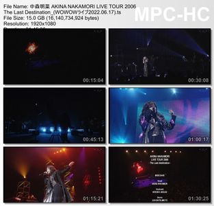 [TV-Variety] 中森明菜 AKINA NAKAMORI LIVE TOUR 2006 The Last Destination (WOWOWライブ2022.06.17)